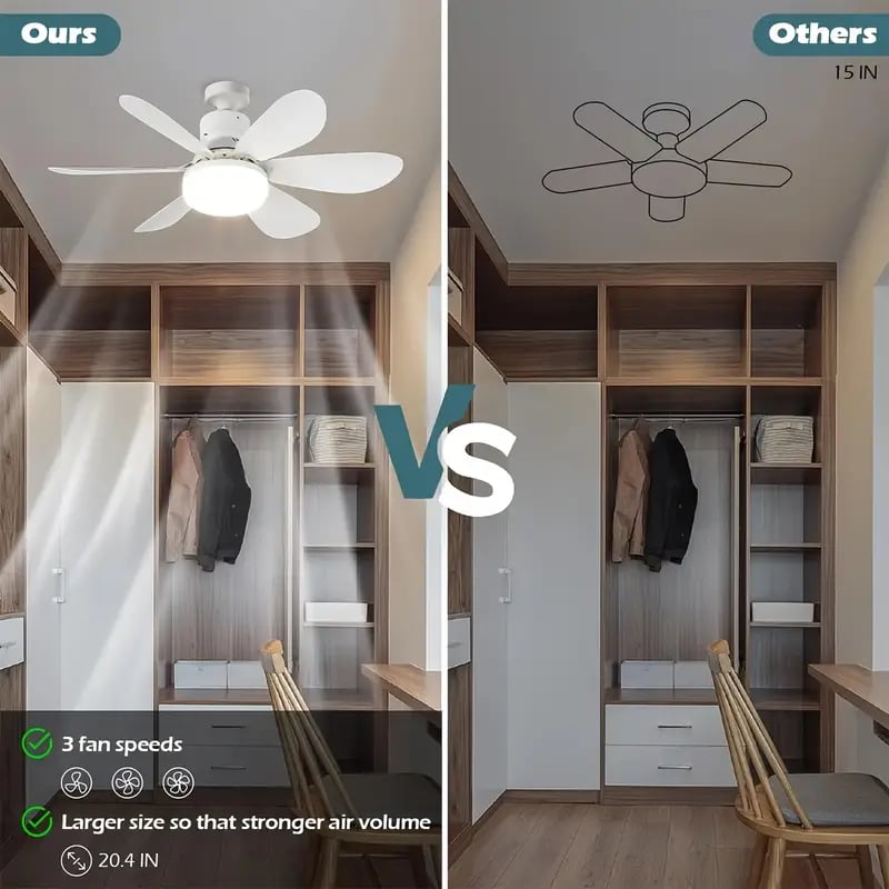 🔥Summer Sale 49% OFF🔥 Bright Cool Ceiling Socket Fan & Light with Remote Control