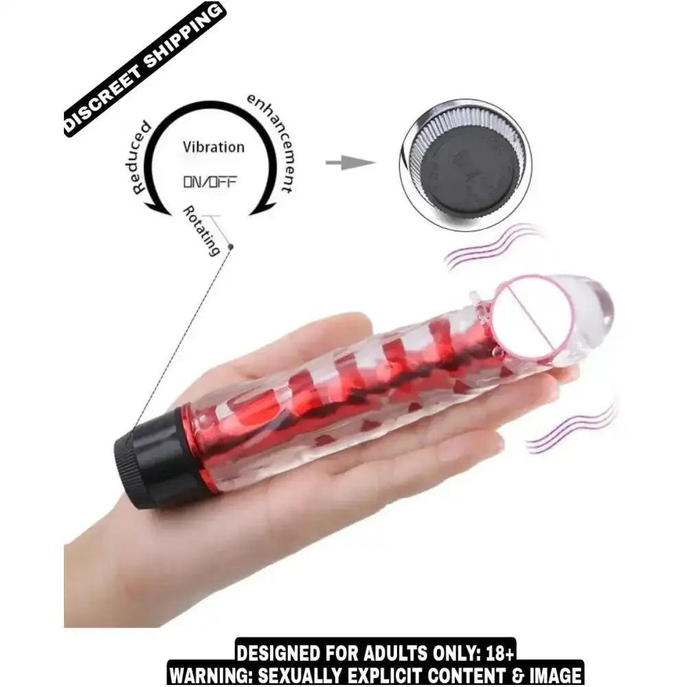 Jelly Soft Multi-Speed Vibrating Massager for Women – Transparent Personal Wellness Device
