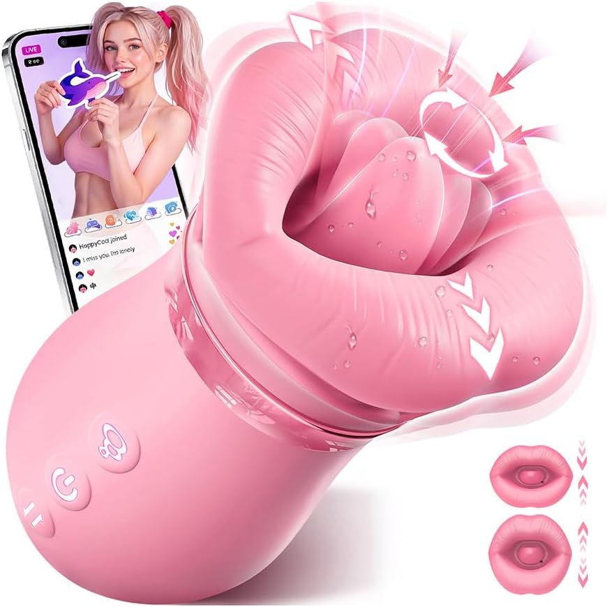 Vibrator Adult Sex Toys for Women - TooShy 5IN1 Mouth Sucking Vibrator Rose Sex Toy, 10 Tongue Licking, 3 Auto & 1 Manual Sucking Adult Toys New APP, Anal Clit Nipple Vibrators Female Couples Sex Toys