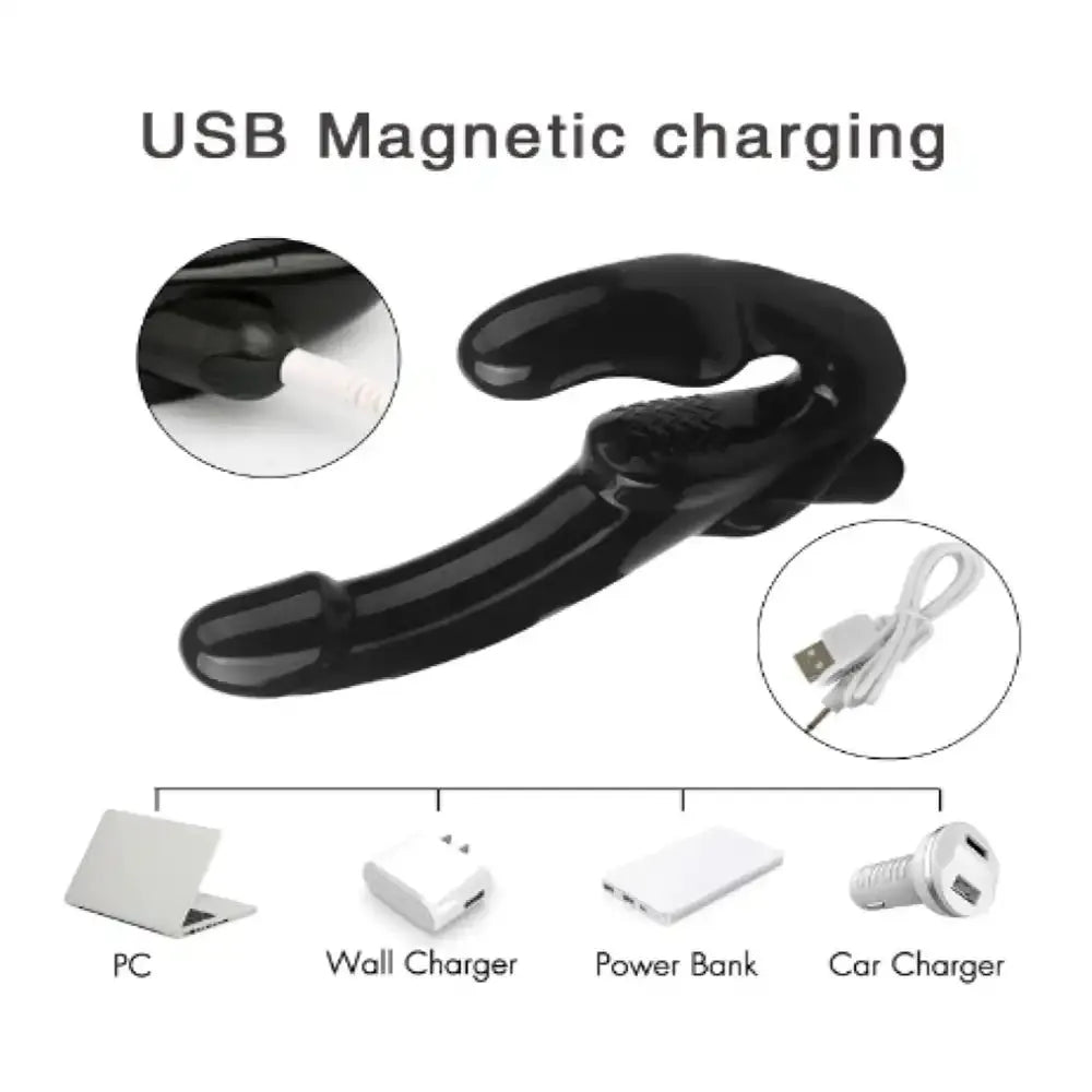 Wireless Remote Control Double Heads Vibrating Massager – Rechargeable Wellness Accessory
