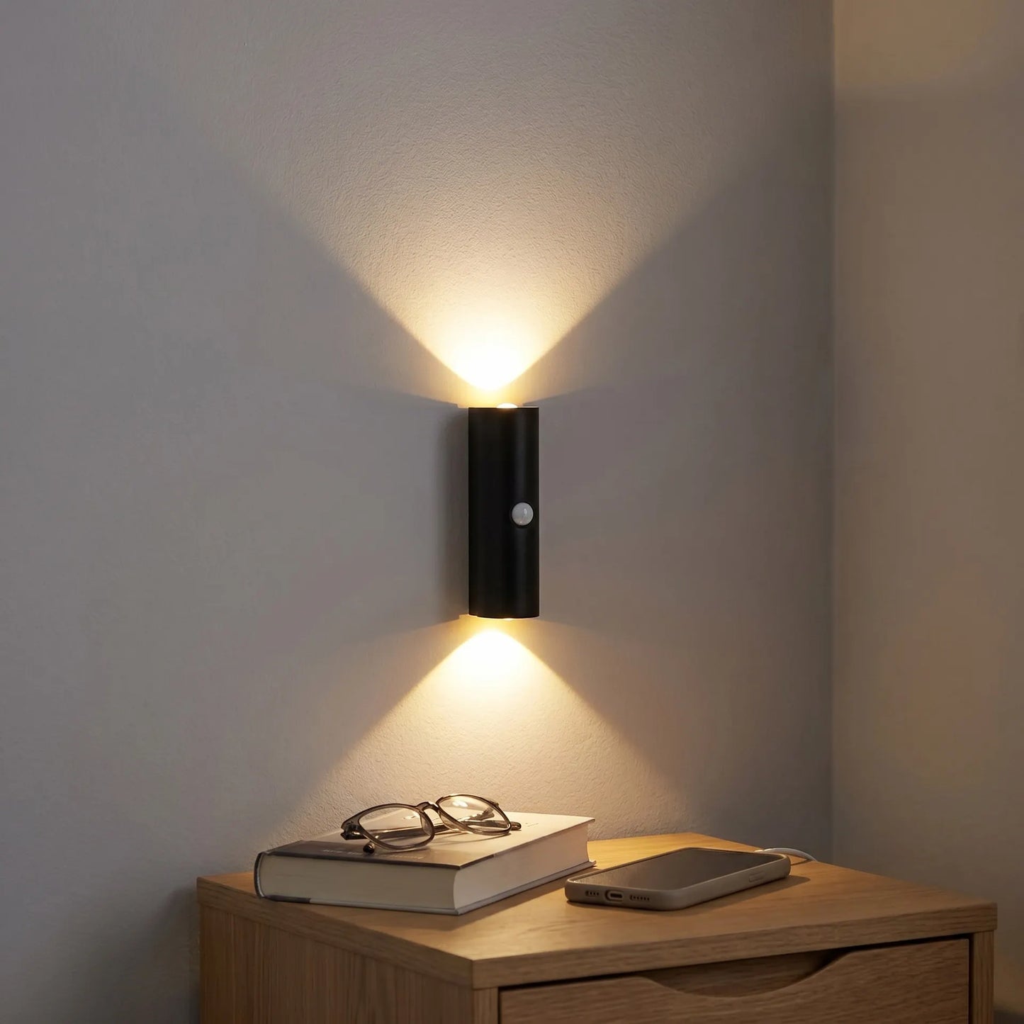 2 Pack Motion Sensor Wall Light, Rechargeable Wall Sconces