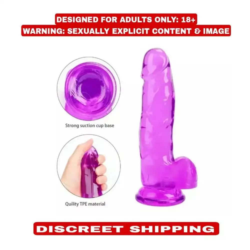 Jelly Suction Base Wellness Massager for Women – Soft TPE Personal Care Device (Random Color)
