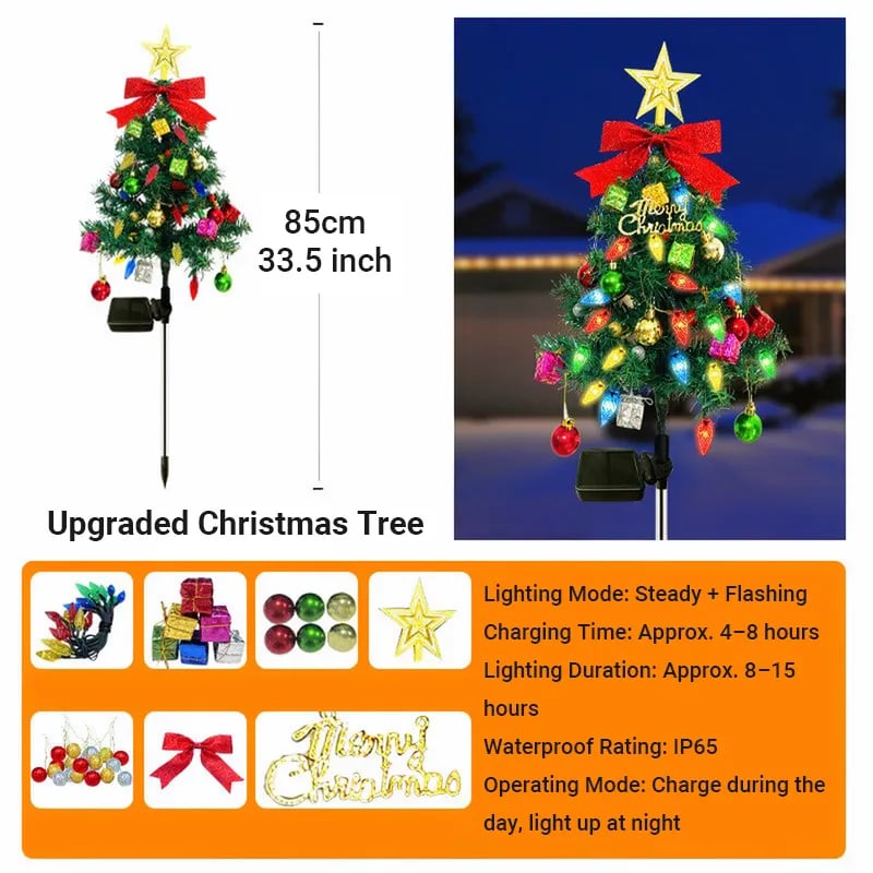 🎄 Solar Christmas Tree Path Lights | 5 Outdoor Styles