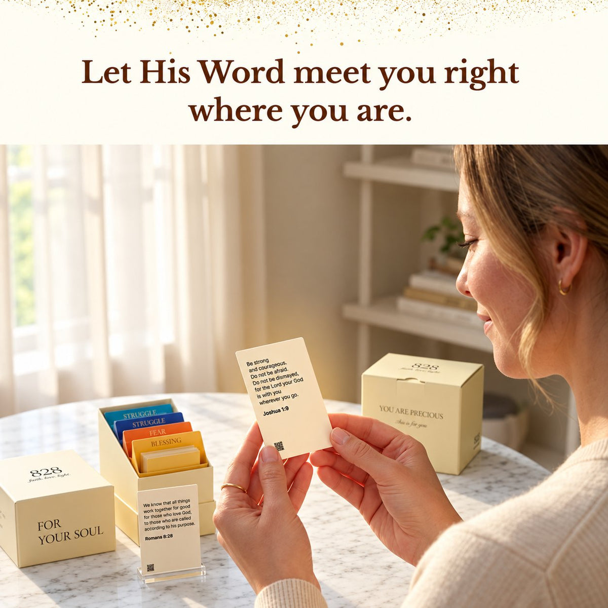 ✝️🙏 828 Verse Box Read Me When You Need Comfort – 108 Bible Verse Cards With 108 Complete Devotionals & Prayers, Thoughtful Christian Gift Set 🎁