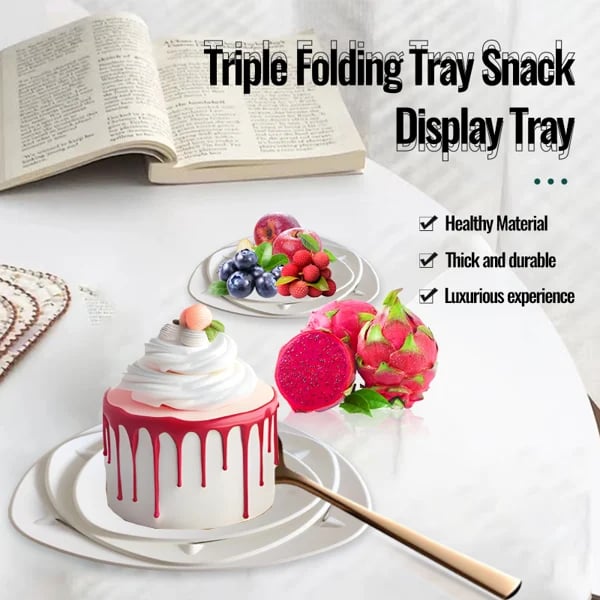 🍇🍨New three-tier foldable party trays