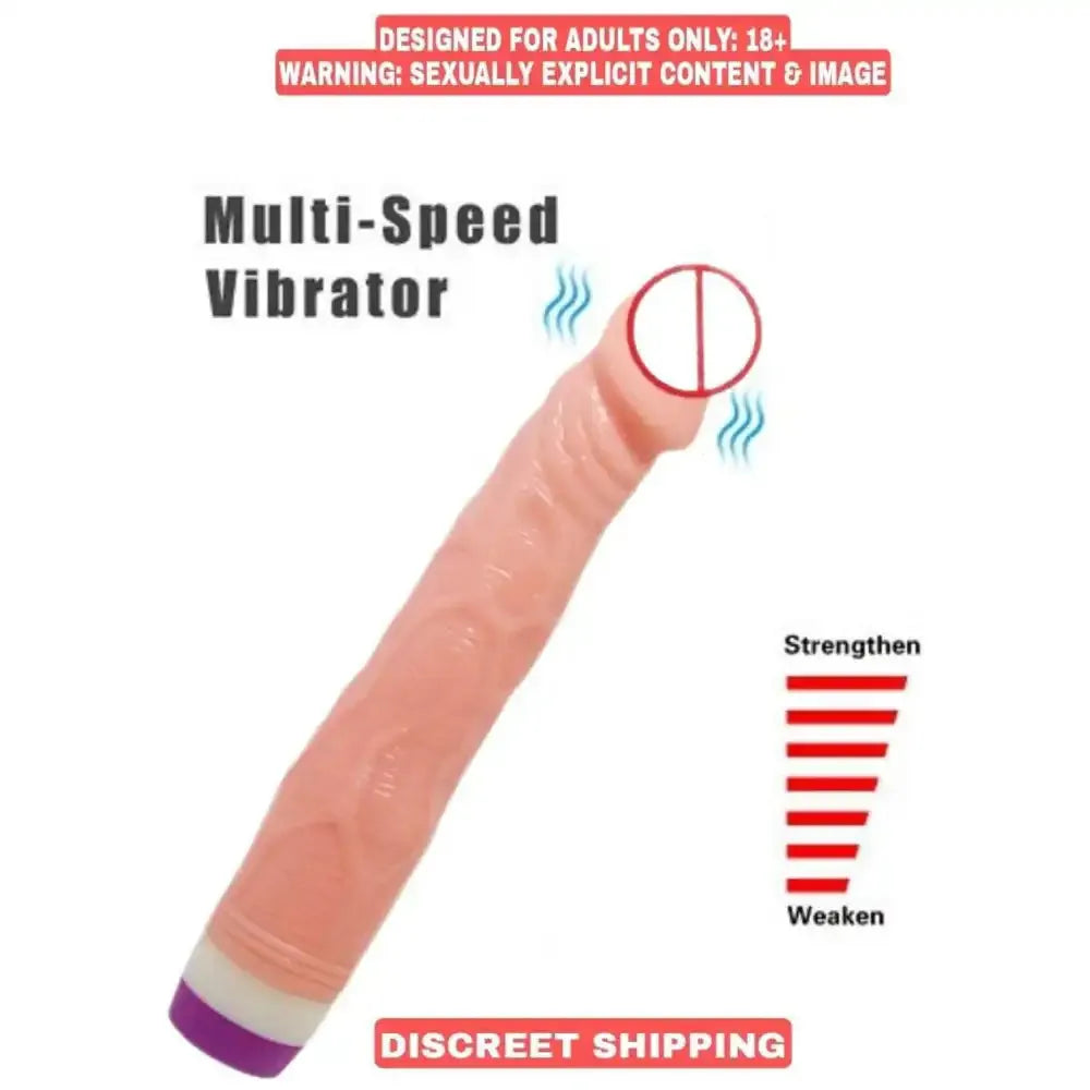 9 Inch Soft Multi-Speed Vibrating Massager – Flexible Personal Wellness Device