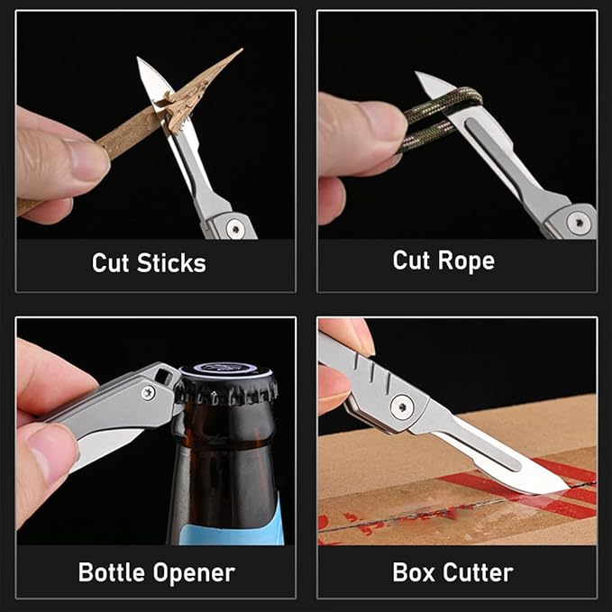 ⏰🏆Folding Scalpel Knife with 10pcs Replaceable Blades