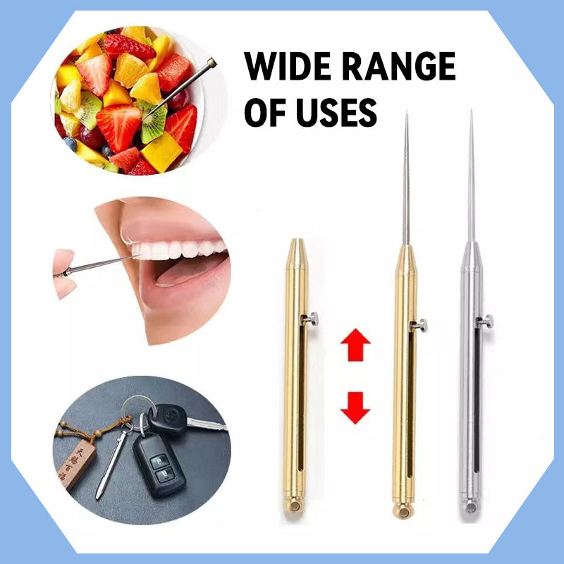 🔥Buy 5 get 10 free🔥Multi-functional titanium alloy retractable toothpick