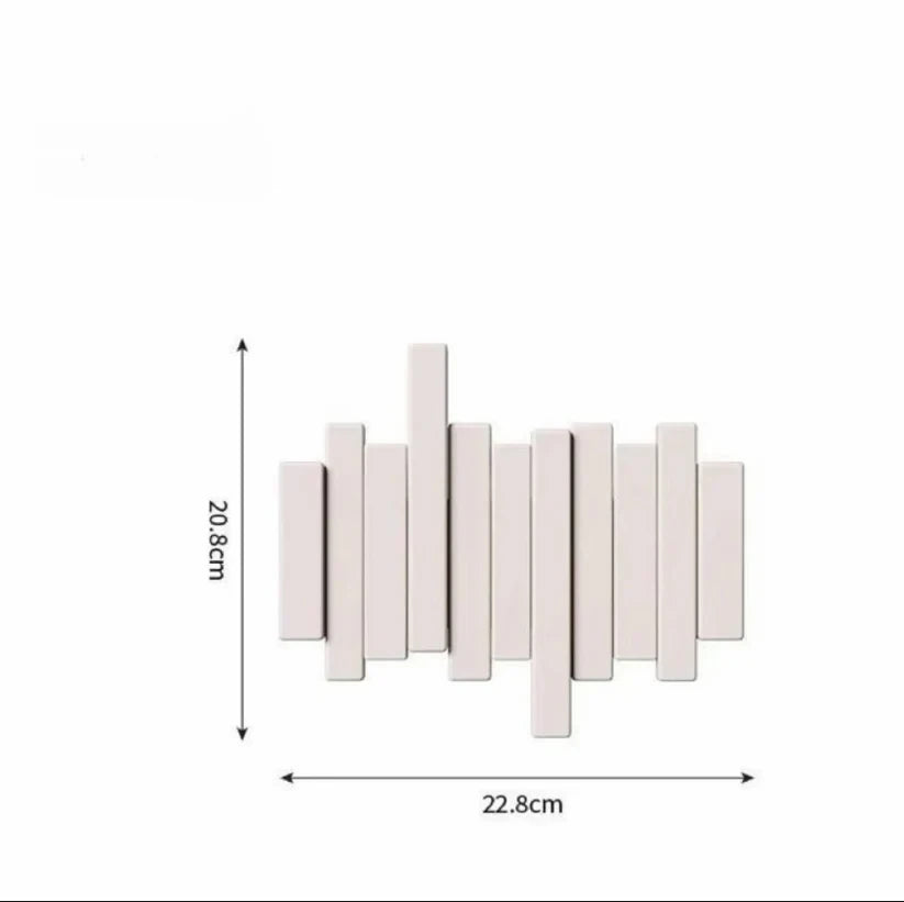 Wall-mounted wooden coat rack Piano key style design product image 18