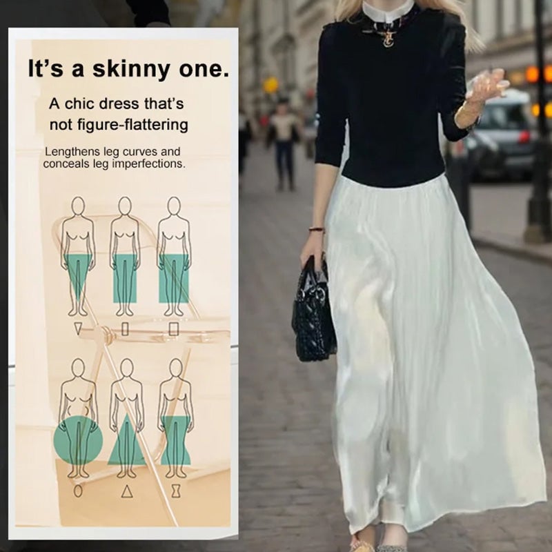 🔥Hot Sale 49% Off🔥Glazed Ice Silk Floor-Length Wide-Leg Culottes mysite