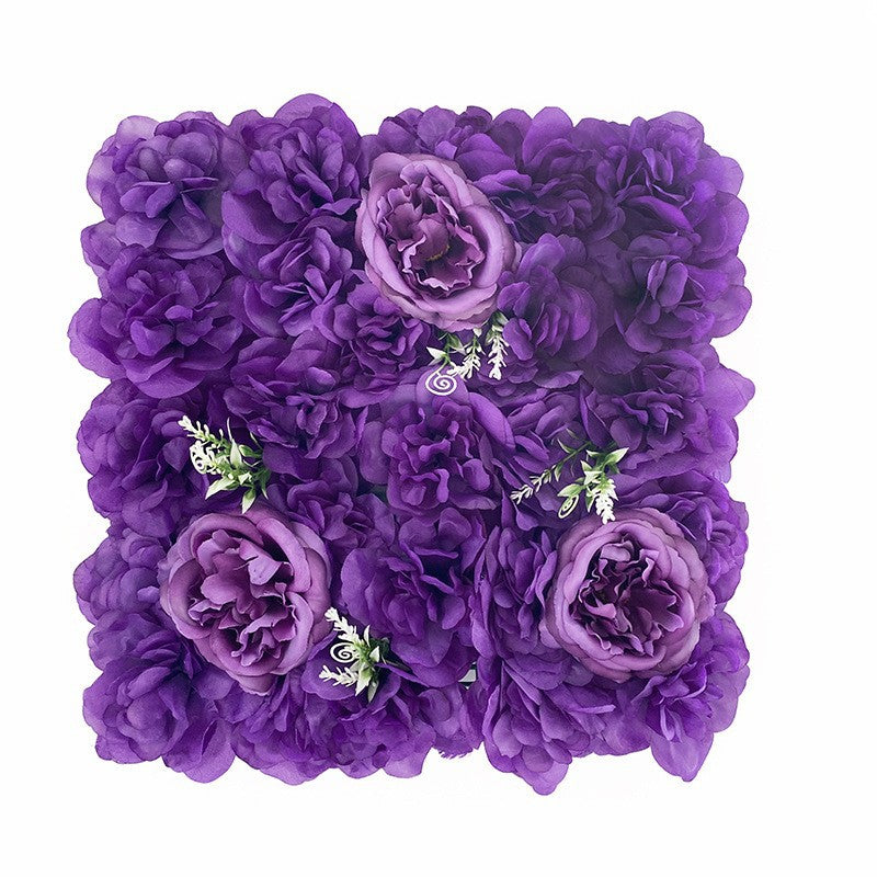 Hand-rolled fabric flower wall - perfect decoration for outdoor events