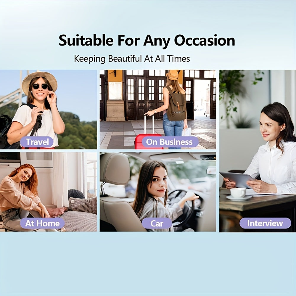 2-in-1 USB-Rechargeable Heated Hair Straightening Brush