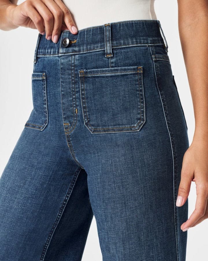 Tummy Control Cropped Wide-Leg Jeans(Buy two and get free shipping!)