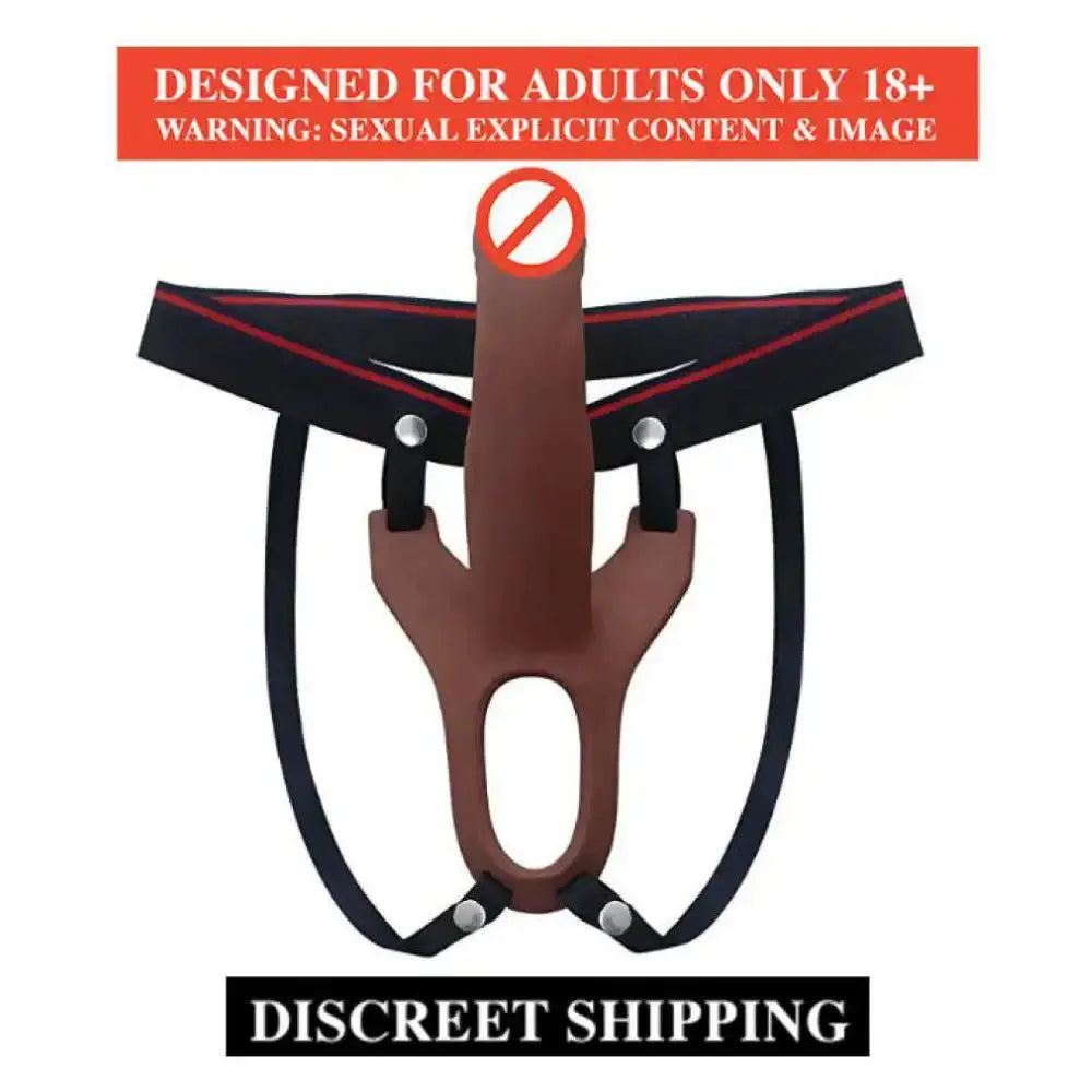 Hollow Strap-On Silicone Curved Dong with Adjustable Harness – Wearable Couples Wellness Accessory