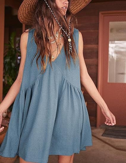 💃 Women's Summer Sleeveless V-Neck Mini Dress - Buy 2, Get Free Shipping!