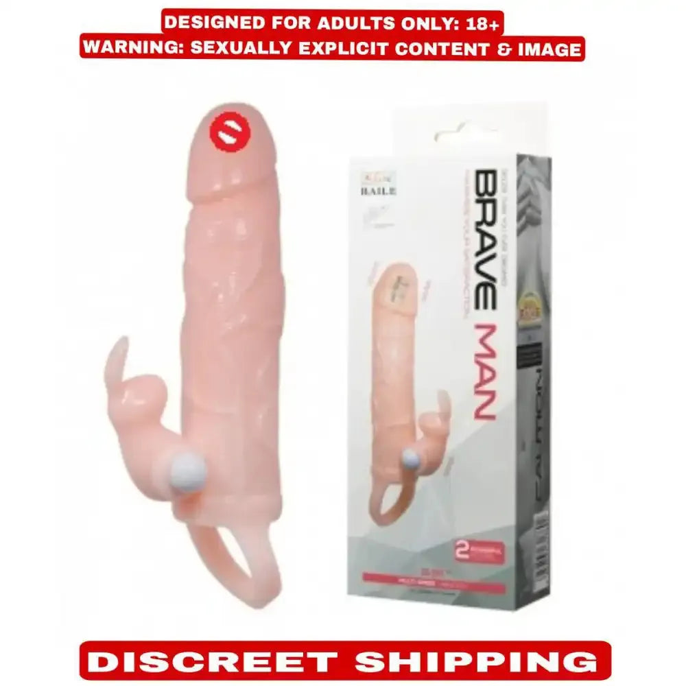Dual Vibration Extension Sleeve for Men – Adjustable Personal Wellness Accessory