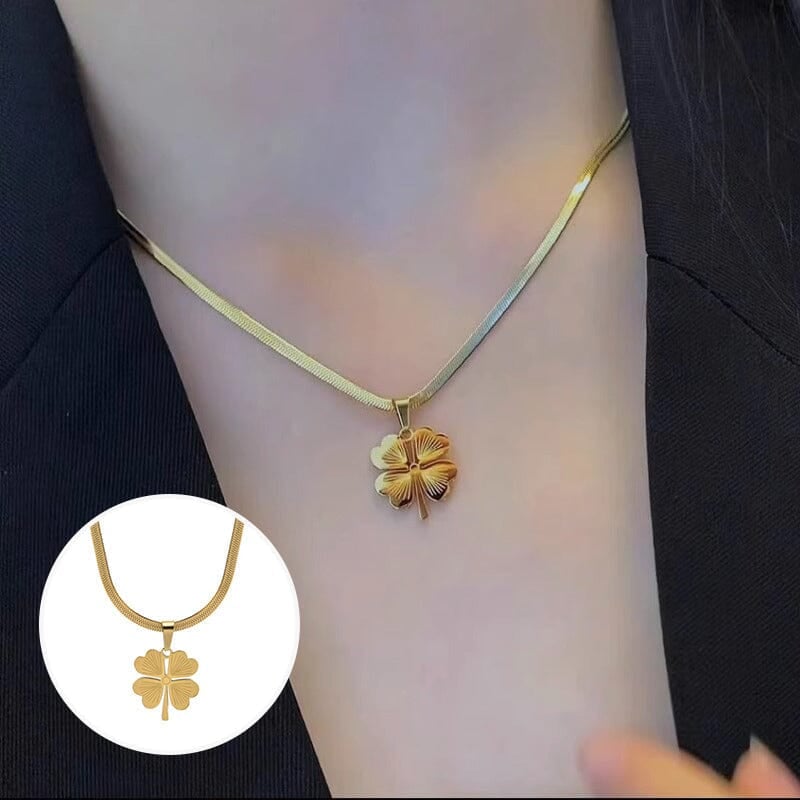 Gold Plated Lucky Clover Necklace mysite