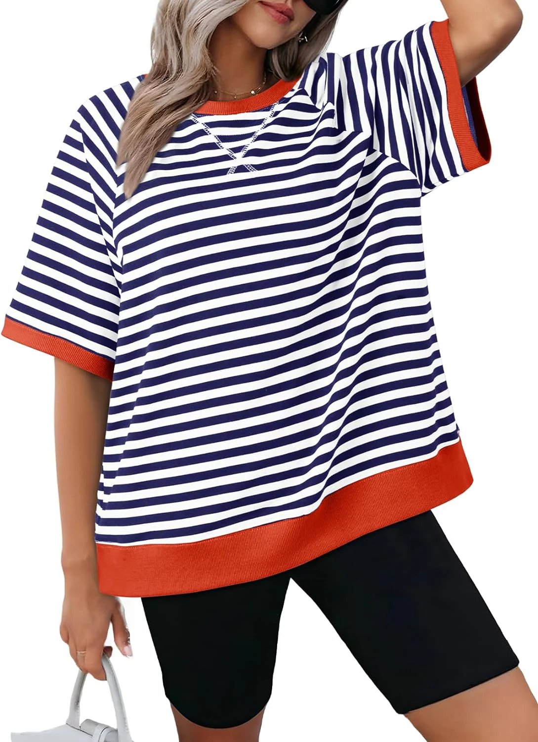 Women's Oversized Striped T Shirts product image 7