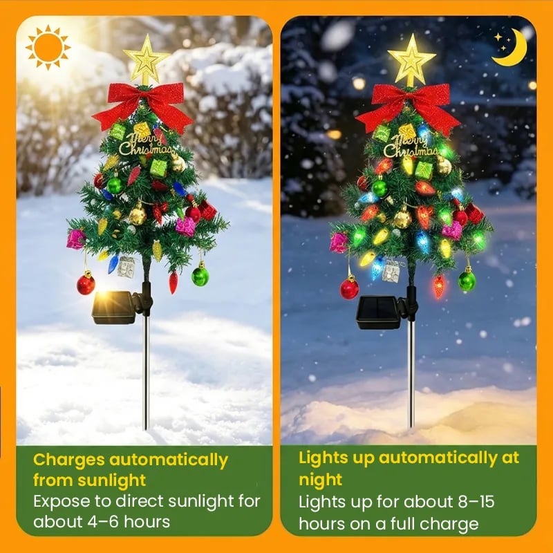 🎄 Solar Christmas Tree Path Lights | 5 Outdoor Styles