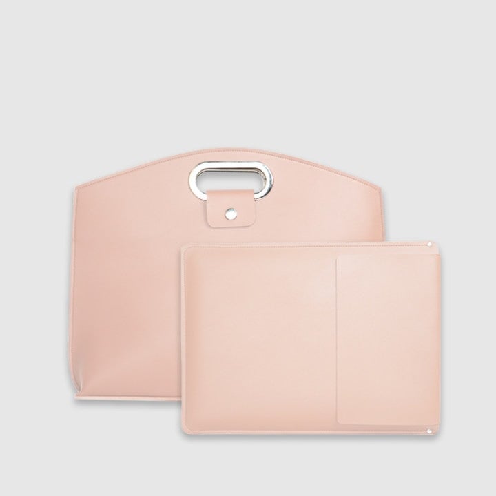 Waterproof Leather 14-16In 2PCS Laptop Bag for Women Handbag