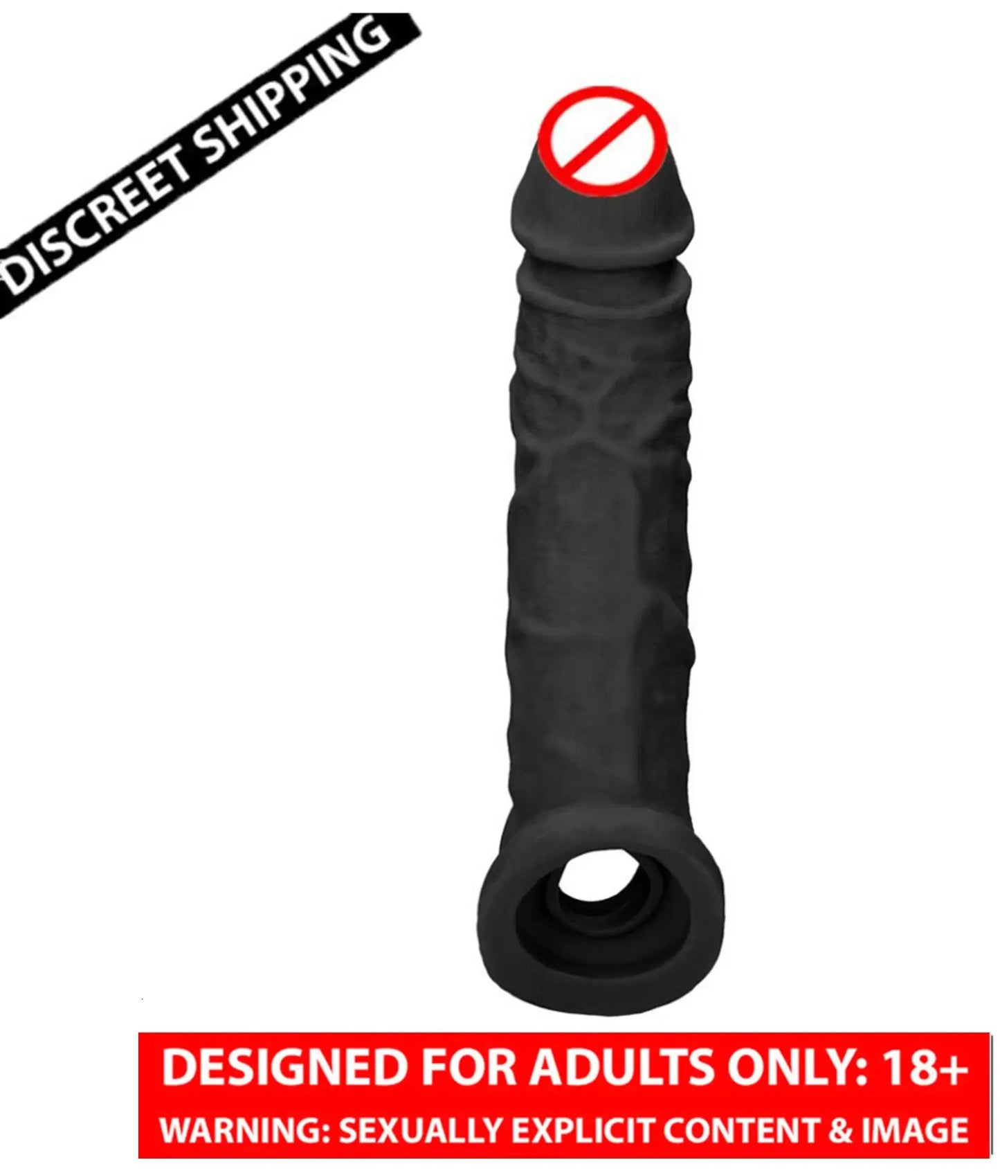 Men's Reusable Elephant Textured Silicone Sleeve – Stretchable Personal Enhancement Sleeve