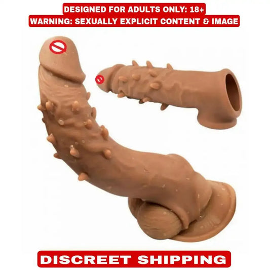 Reusable Textured Silicone Sleeve for Men – Flexible Personal Wellness Accessory
