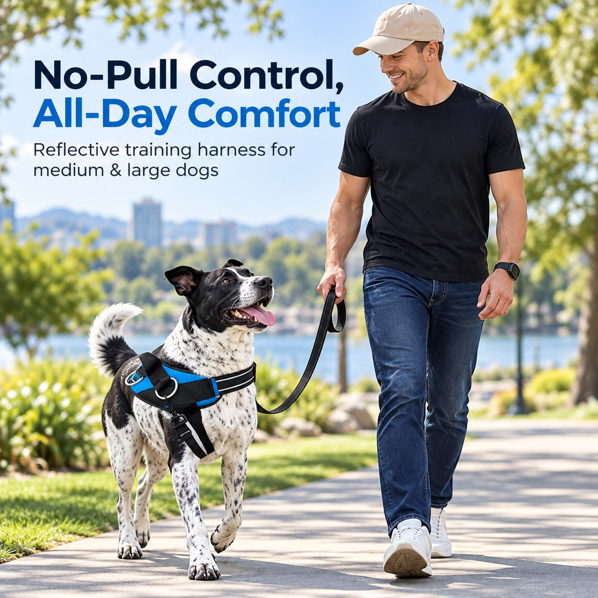 🐾 No-Pull Reflective Dog Harness | Comfortable Control for Every Walk