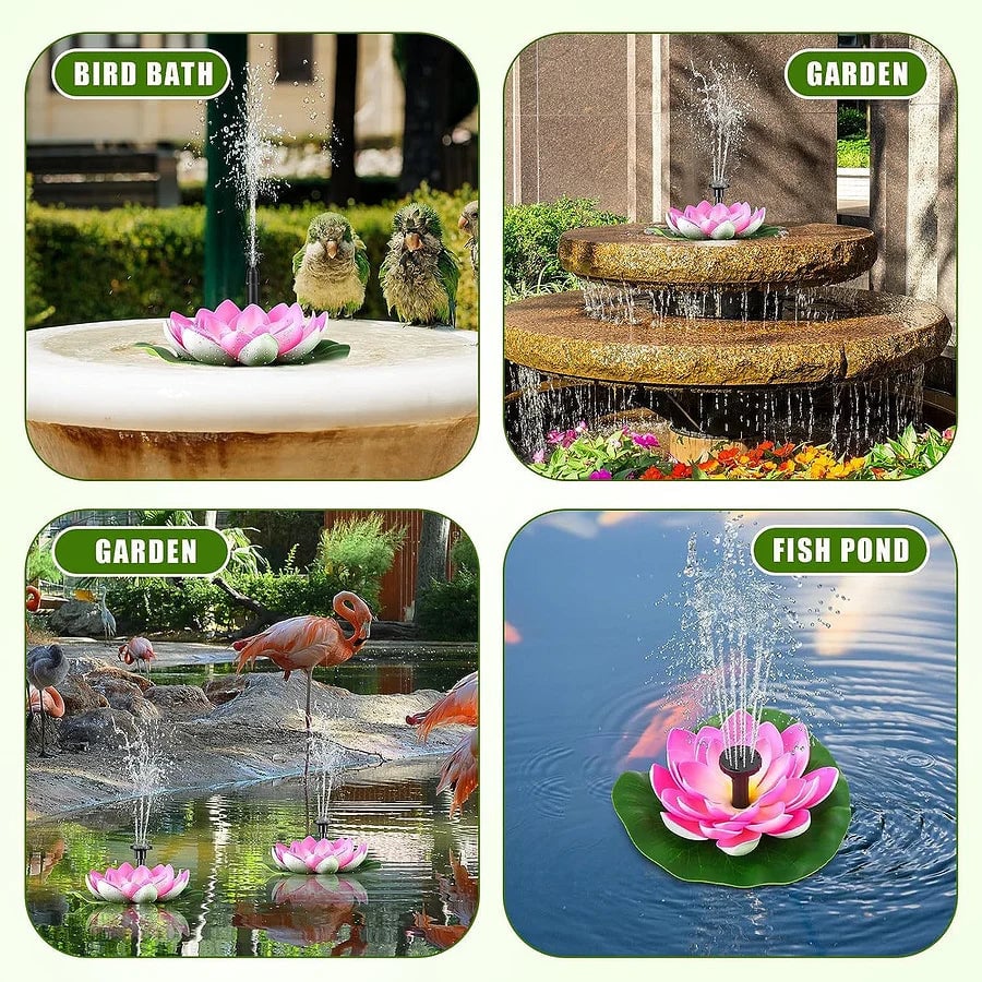 🔥BUY 2 GET 10% OFF🔥Lotus Shaped Solar Fountain Pond Decorative