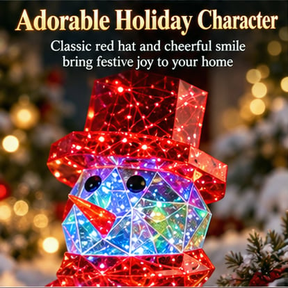 🎄✨ Magical LED Light-Up Snowman | Colorful Christmas Decoration