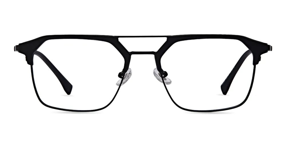 Aviator Matte Black Eyeglasses