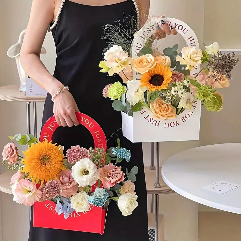 🌸Perfect decoration for wedding festivals-DIY paper box flower belt-handbag