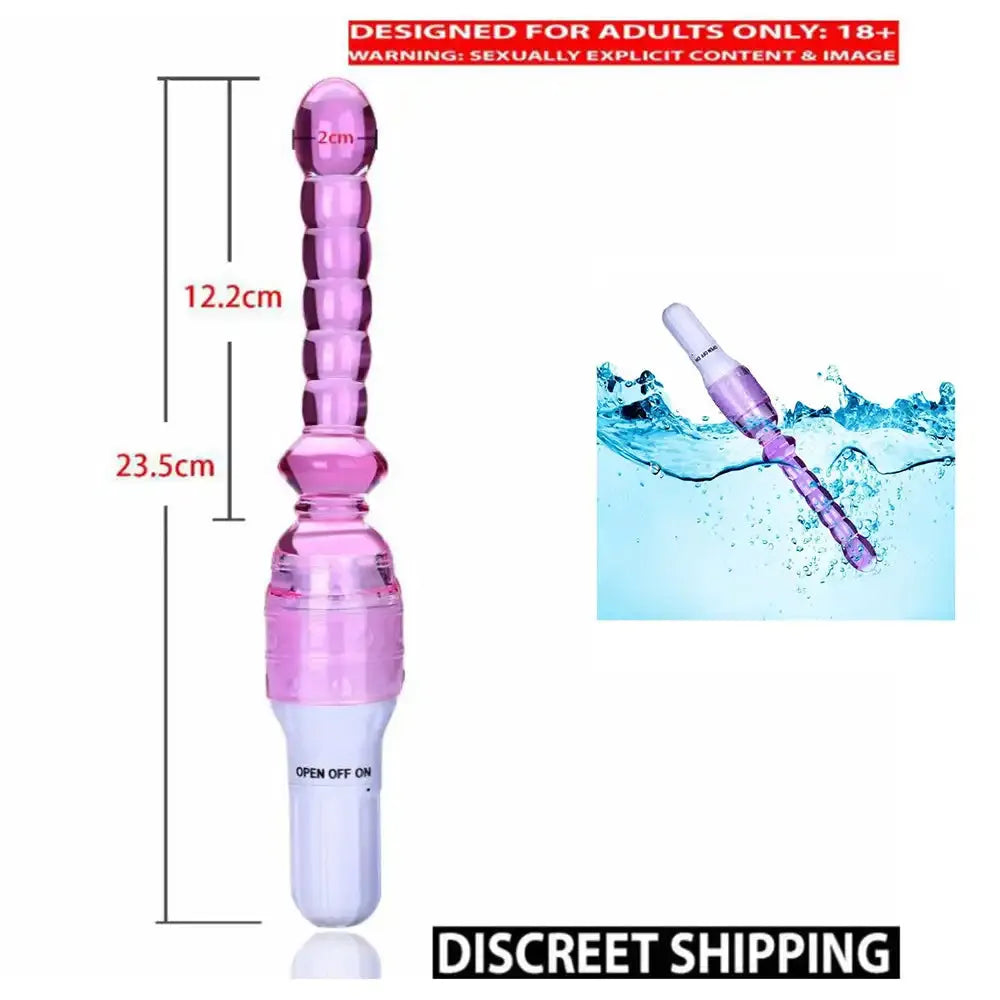 Jelly Vibrator Stick Long Beads Massager – Flexible Multi-Bead Wellness Accessory
