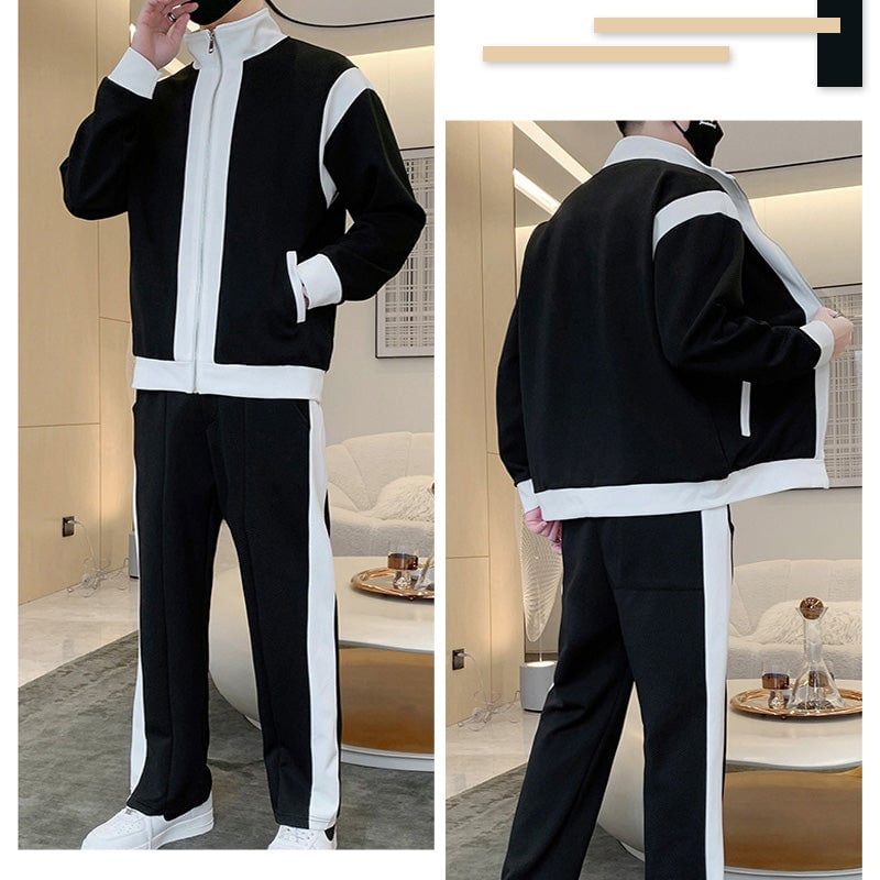 Men's Outfit Casual 2 Piece Contrast Sports Jogging Tracksuits Set(BUY 2 FREE SHIPPING)