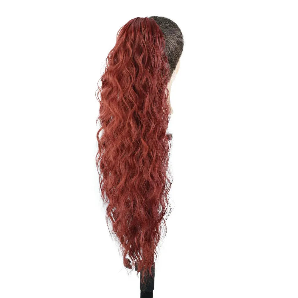 💖Clip-In Wave Ponytail Hair Extension Natural Fluffy African Style Wig💖
