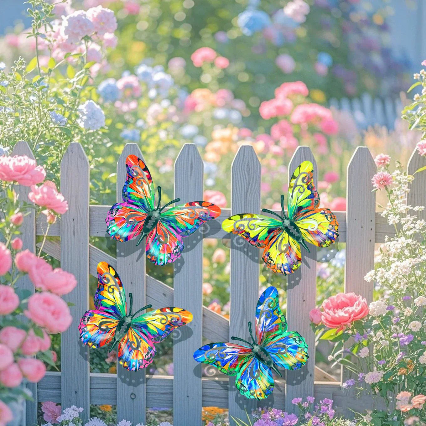 A complete set! 4Pcs Butterfly Metal Wall Decor product image 2