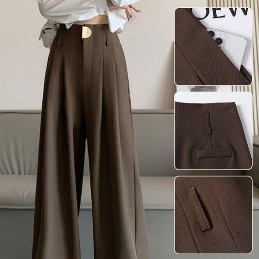 High-Waisted Wide-Leg Trousers