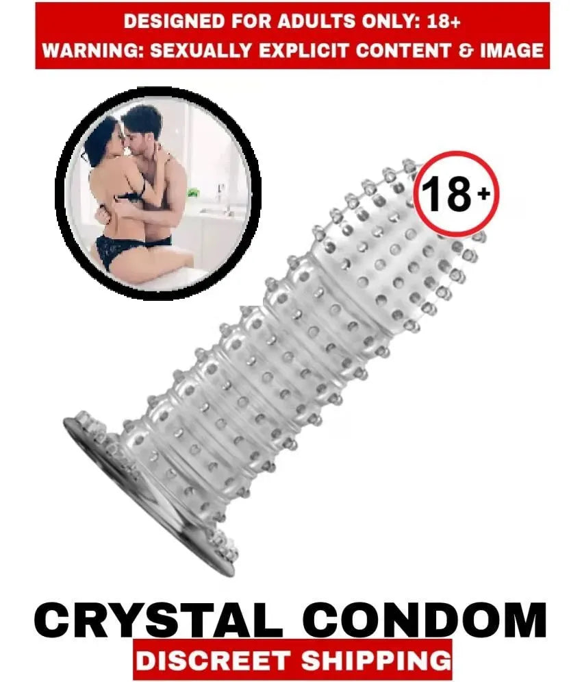 Crystal Reusable Silicone Sleeve – Stretchable Textured Personal Sleeve for Enhanced Comfort