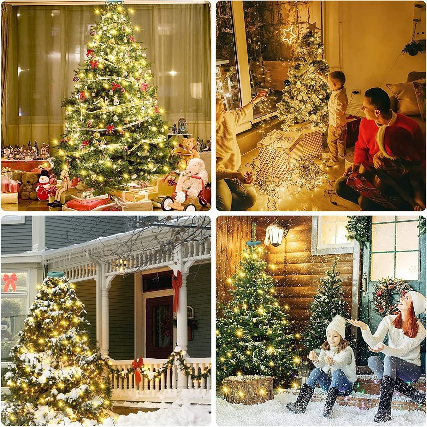 Christmas Pre-sale SALE🎄Christmas Tree Waterfall Lights with Ring