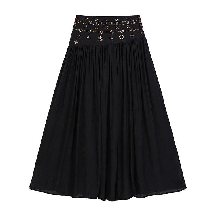 👗Women's High-Waisted Linen A-Line Beach Skirt👠