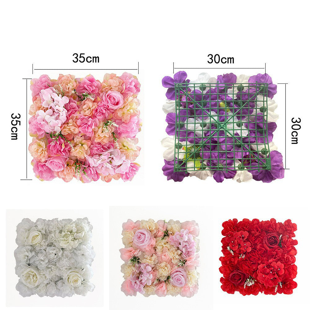 Hand-rolled fabric flower wall - perfect decoration for outdoor events