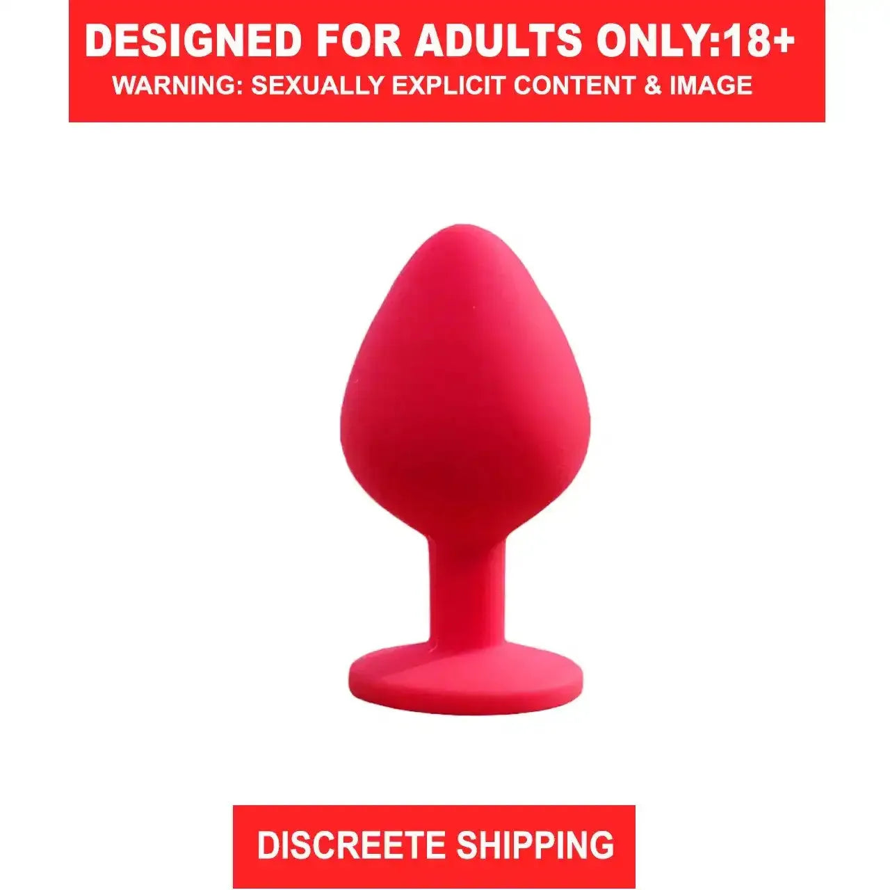 Premium Silicone Butt Plug with Crystal Gem Base – Body-Safe Reusable Adult Accessory