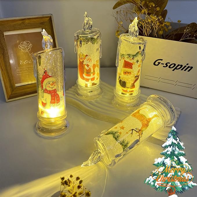 🌲🌲Flameless LED Christmas Candle Lights, 🕯️🕯️Christmas/Halloween/Easter Special Gift🎁🎁