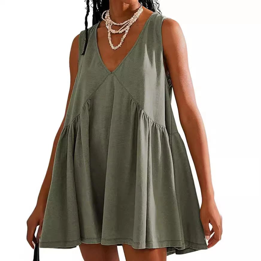 Women's Summer Sleeveless V-Neck Mini Dress , Get product image 16
