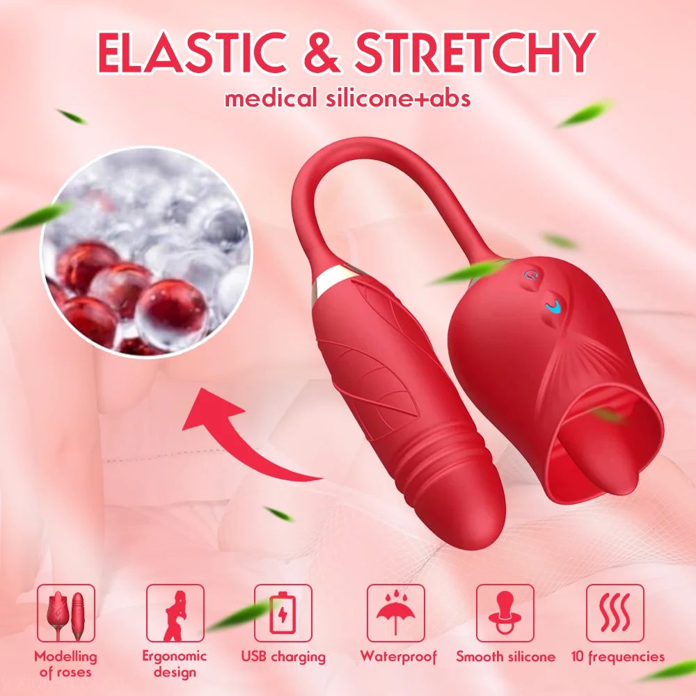 Rose-Inspired Premium Wellness Device with 10 Comfort Modes