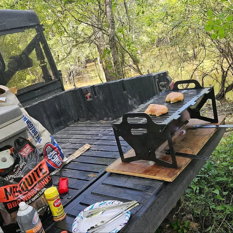 🍖A must-have for parties🥓foldable stainless steel bbq grill