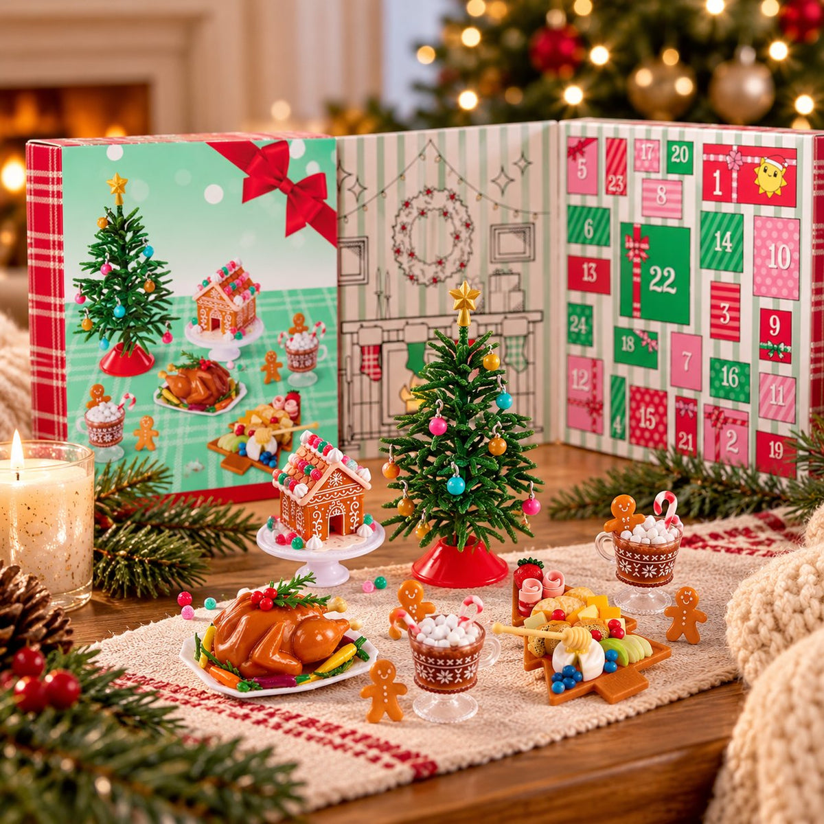 ⏰ LAST DAY 49% OFF - 🎄 24-Day Holiday Miniature Advent Calendar | Craft Your Magic
