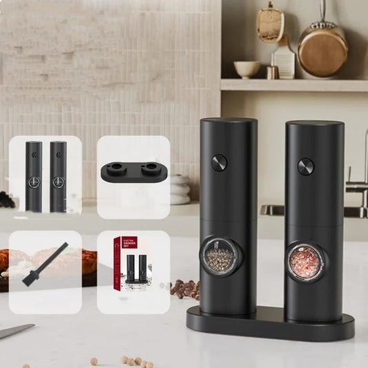 🌲Early Christmas Sale 49% off🌲Electric Grinder Set (2 pcs) - Electric Salt and Pepper Grinder with Adjustable Coarseness