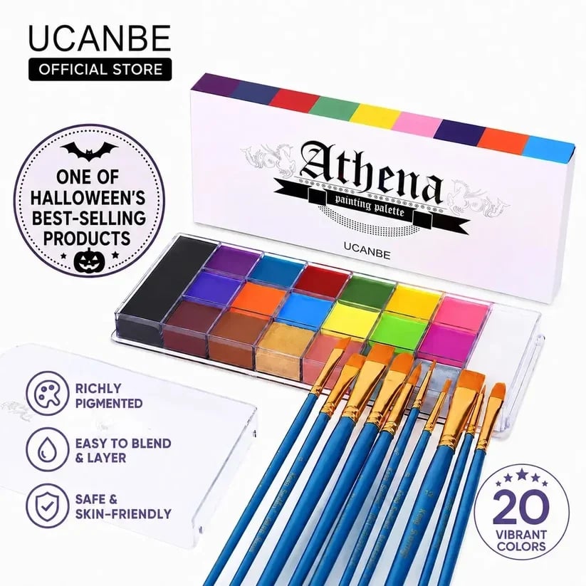🔥HOT SALE🔥🎃Halloween Early Sale🎨 20-Color Face & Body Oil Paint Palette