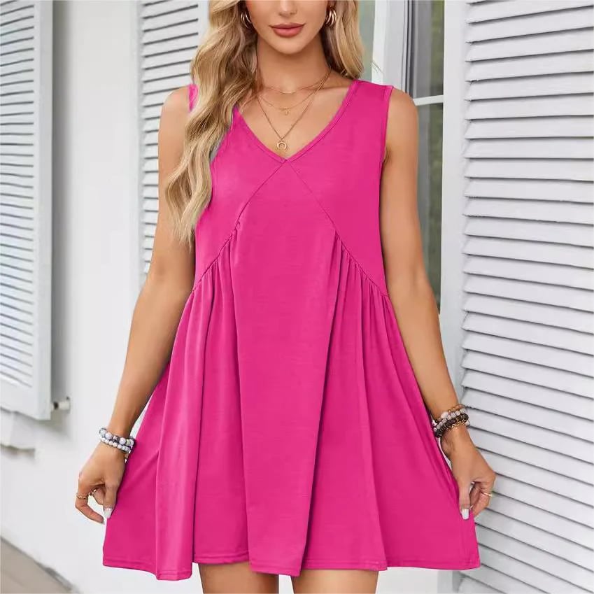 Women's Summer Sleeveless V-Neck Mini Dress , Get product image 11