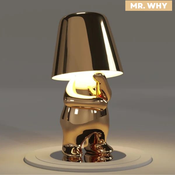 Thinker Golden Man Desk Lamp